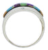 Southwest Multicolor Inlay Silver Ring Size 6-1/2 EX51032